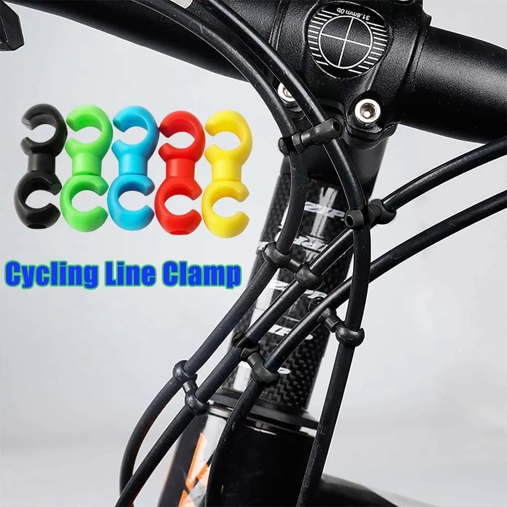 Clip a S per Cavi Freno e Cambio Bici, Organizzatore Cavi Stile Manetta, Fibbia per Gestione Fili, Supporto Linea Ciclismo