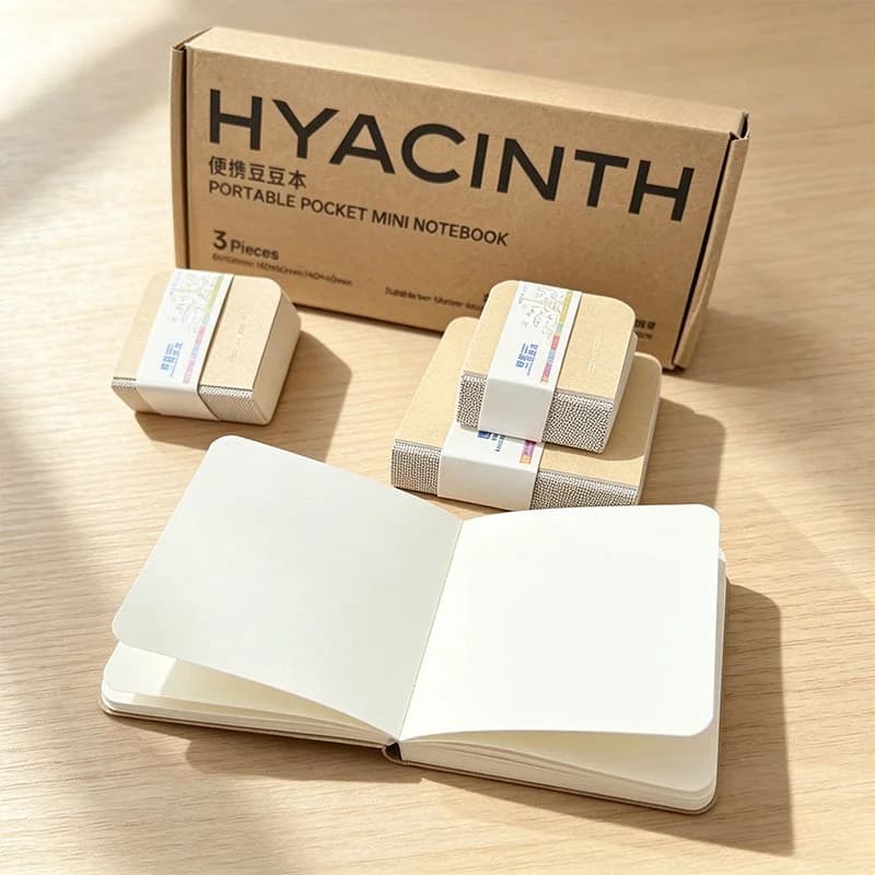 Pocket Watercolor Sketchbook 3Pcs Set 230g Wood Pulp 40‑80mm Mini Square Drawing Pad for Marker Acrylic Gouache Painting