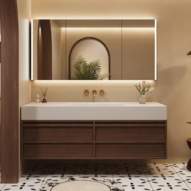 Mobiletto da bagno a parete Hamaki, organizer, contenitore, porta profumi, specchio, scaffali originali, mobiletto per trucchi, porta cosmetici, arredamento unico