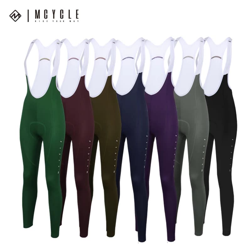 Mcycle Pantaloni con bretelle da ciclismo da donna all'ingrosso Pantaloni da ciclismo con imbottitura 3D Tasche con leggings senza cuciture Collant con bretelle da ciclismo traspiranti