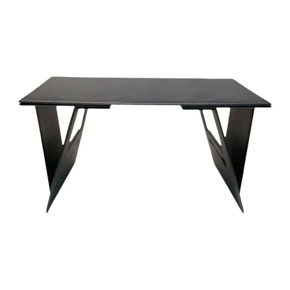 Supporto per laptop pieghevole con funzione 6 in 1, superficie in pelle PU, scrivania per laptop portatile, scrivania con profilo ultrasottile regolabile