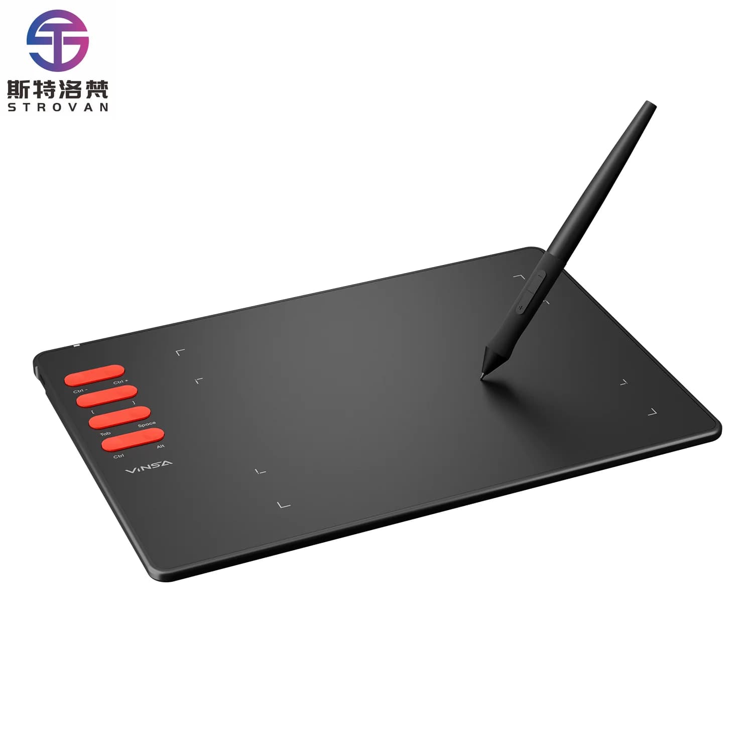 T505PRO Tavoletta Grafica con 16384 Livelli di Pressione, Tasti Express Personalizzabili e Penna Digitale per Disegno