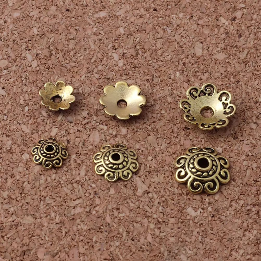 300 Pezzi di Copriperle a Forma di Fiore in Lega Antiruggine per Creazione di Gioielli, Accessori per Braccialetti e Collane Fai-da-Te