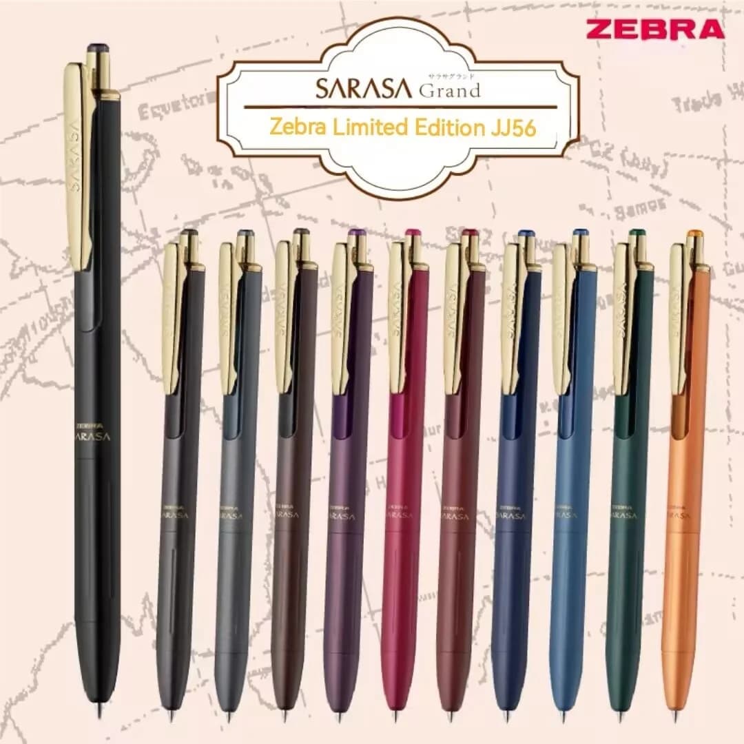 Giappone Sarasa JJ57 Grand Vintage 0.5mm Penne Gel Retro Inchiostro a colori Portapenne in metallo Segno Penna di cancelleria Materiale scolastico per ufficio