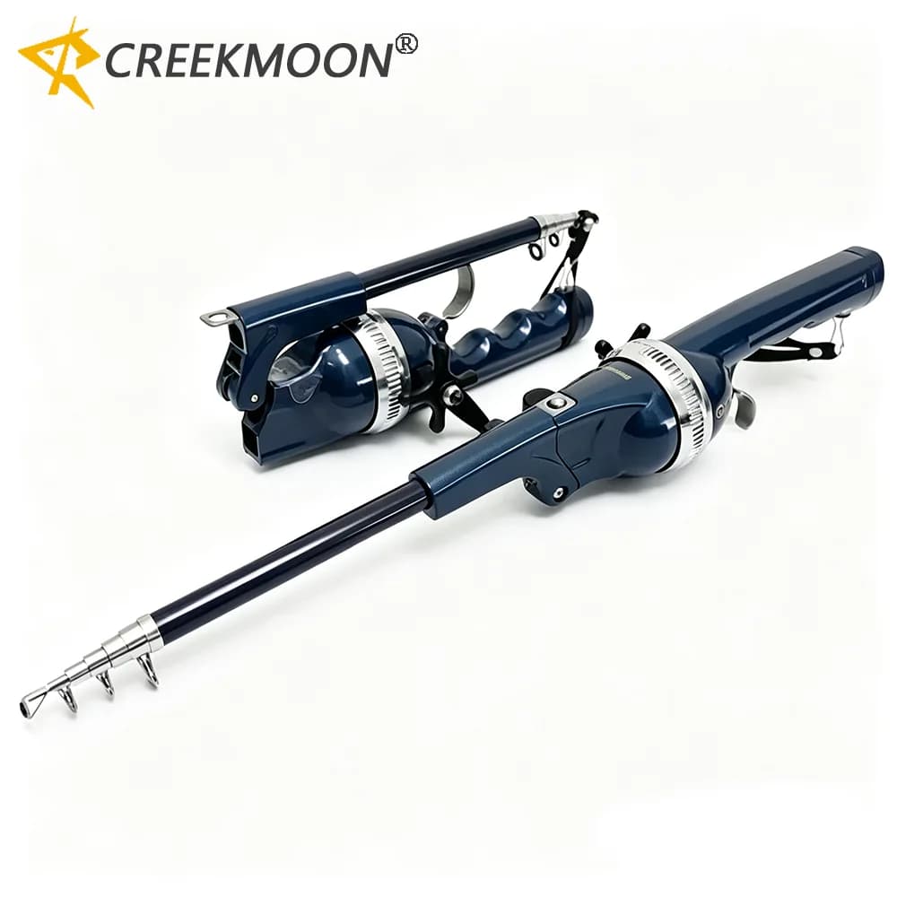 1.4m Fiber Foldable Sea Fishing Rod Built-in Fishing Reel Set with 80m Line Travel Portable Lure Pole Saltwater Winter Ice Rods