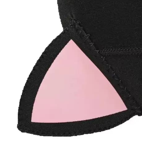 Cuffia da Nuoto Nera con Orecchie da Gatto, Calda e Traspirante, in Gomma, per Donna, per Snorkeling, Surf e Nuoto in Acque Libere, Ricambio per Copricapo