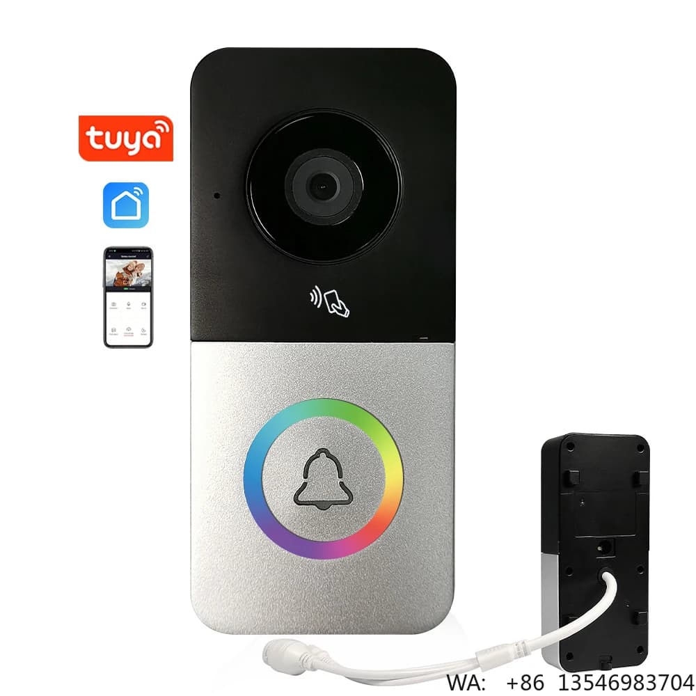 Campanello Video Smart WiFi Tuya 3MP 2K con Supporto per Serratura Elettrica, Sblocco Porta, Compatibile con Sistema Intercom IP POE