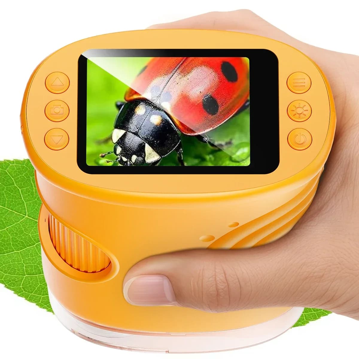 Microscopio Portatile 1000X per Bambini con Schermo da 2.0", Ricaricabile, Mini Microscopio Digitale Tascabile, Regalo Educativo per Bambini e Studenti