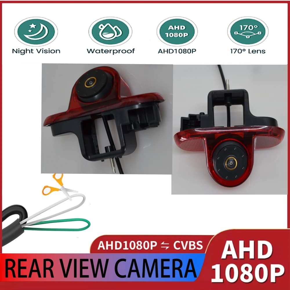 AHD 1080P Waterproof Brake Light Reverse Backup Camera For Renault Trafic Opel Combo Vauxhall Vivaro Rear View Parking Camera
