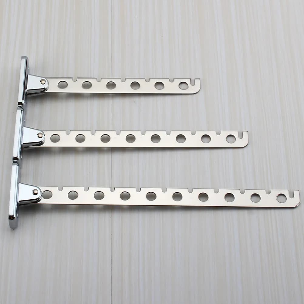 Clothing Rack Folding Coat Hooks Space-saving Foldable Wall Hanger Five-hole Clothes Hangers