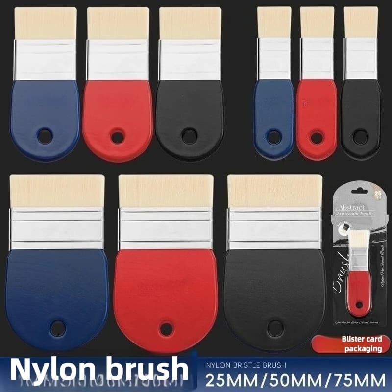 Art 3 Pcs set Painting Board Brush Student DIY Watercolor Nylon hair Wall Painting Row Brush Cleaning Brush art tools