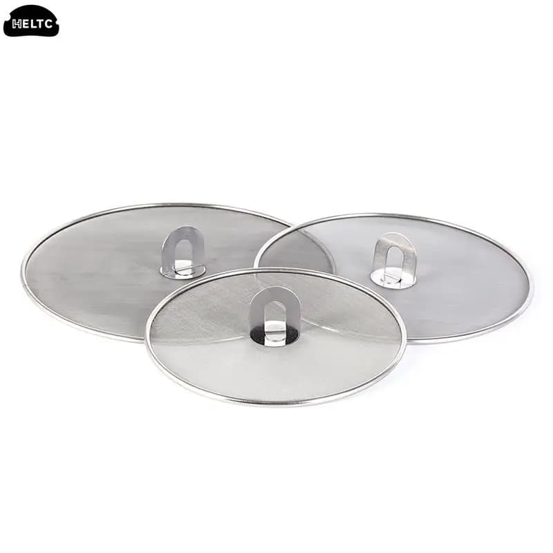 Size 25/29/33cm in stainless steel Splatter screen mesh cover silver oil pan lid kitchen utensils kitchen accessories