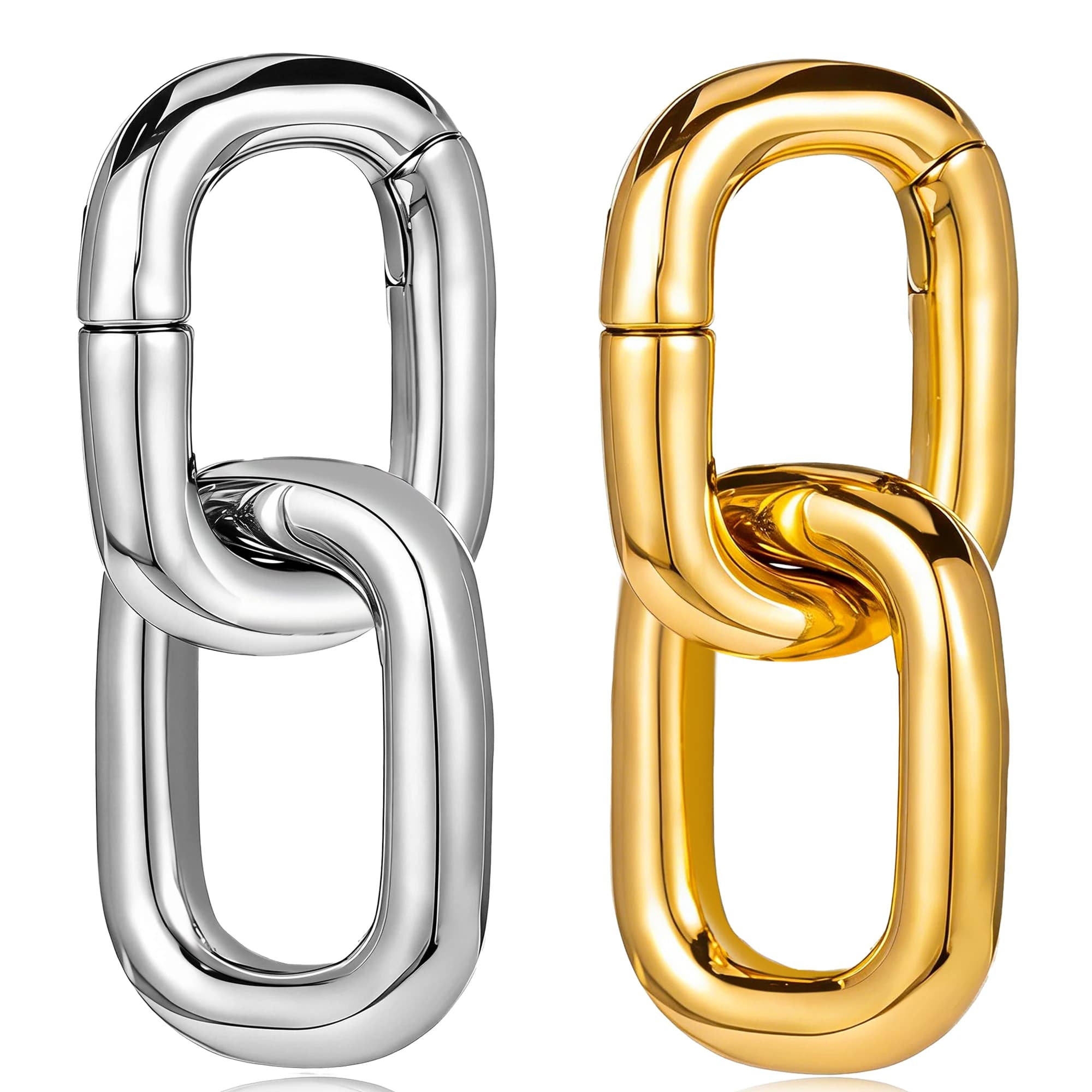 Vankula 2PC 6MM new chain weights for ears hangers caps expander earrings penetrating stainless steel woman fashion jewelry