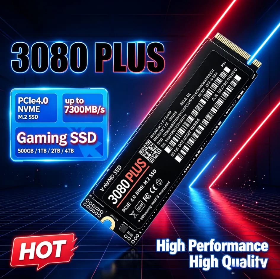 3080 PLUS NVMe M.2 2280 SSD PCIe Gen4.0 X4 500GB 1TB 2TB 4TB 7300MBs TLC 3D NAND gaming drive for PS5 laptop PC low power