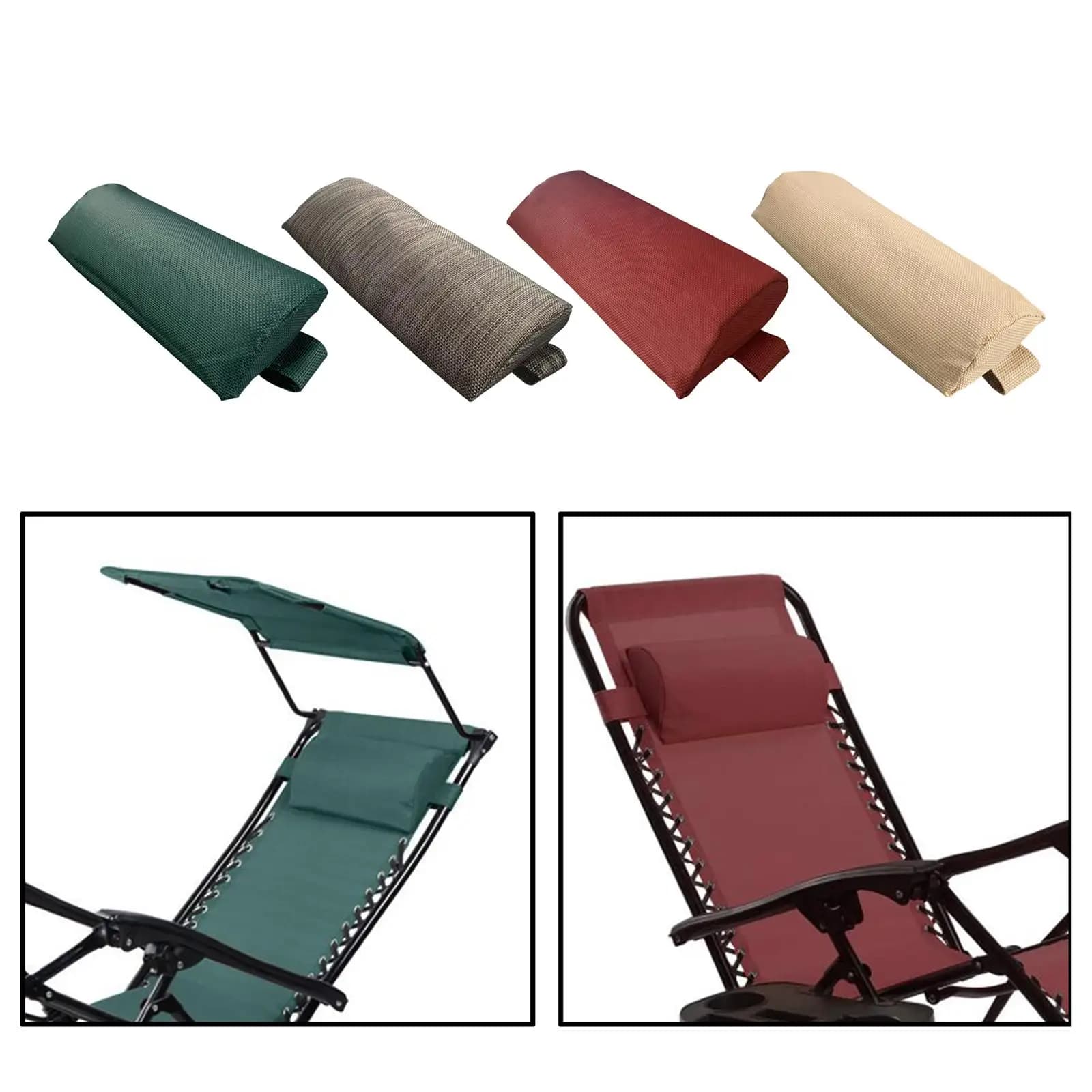 Cuscino per poggiatesta per poggiatesta per patio reclinabile Cuscino di supporto per collo reclinabile pieghevole