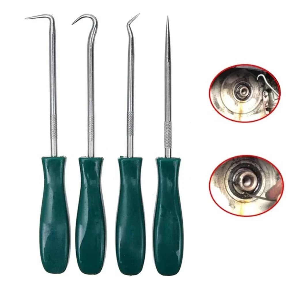 Set of 4 Screwdrivers for Oil Seals, O-Ring Extractor and 135mm Gaskets, Removal Hooks, Auto Repair Tools