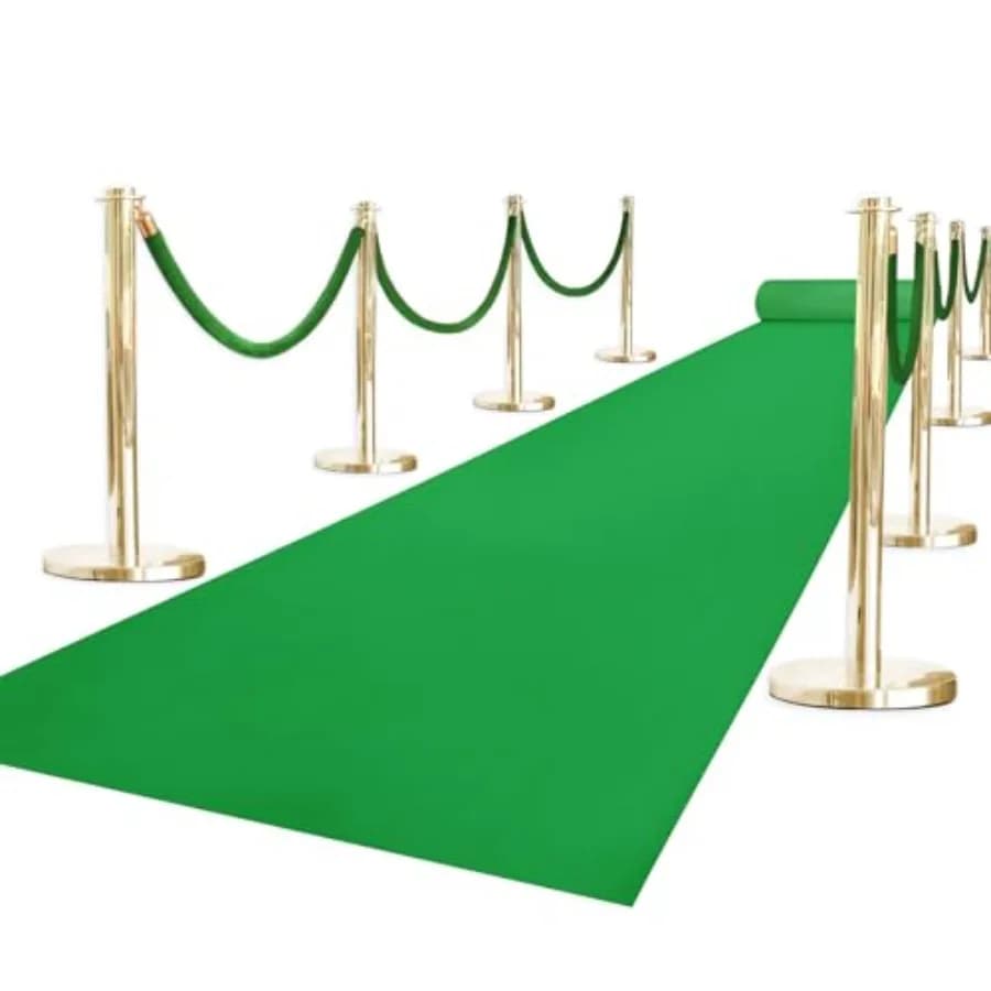 Grass Green Carpet Runner 3 X 5 Feet Runner Rugs for Party, Premium 60 GSM Felt Non-Woven Fabric Runway Rug for Party Wedding a