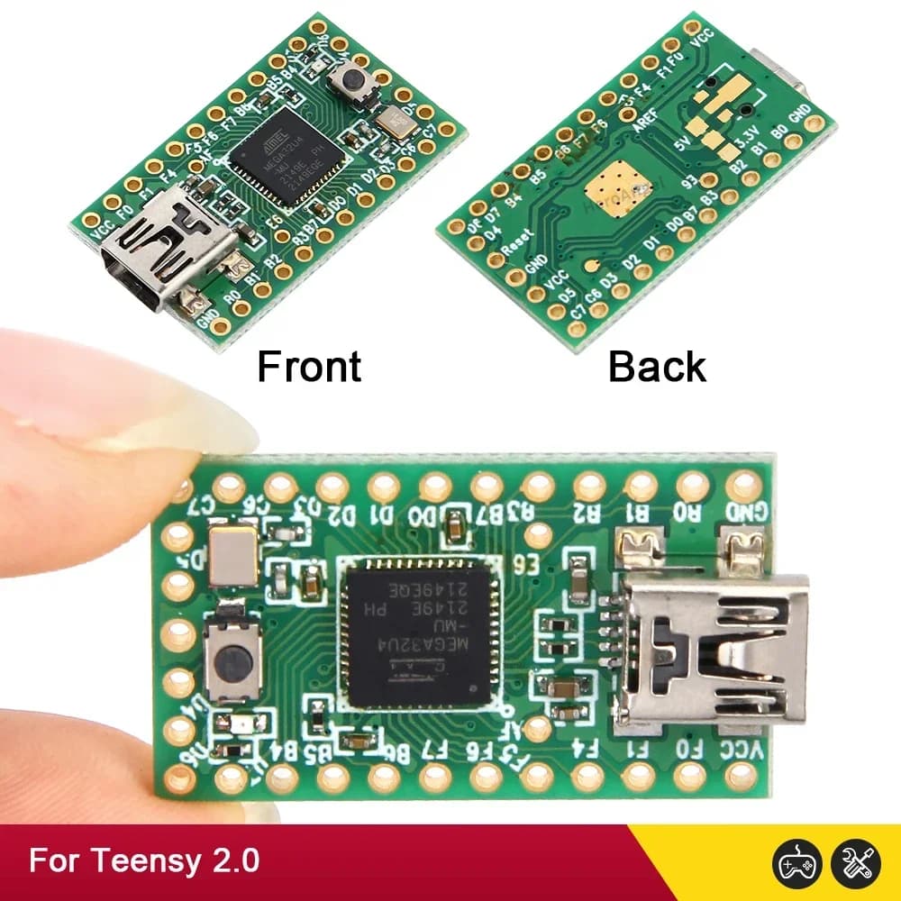 Teensy++ 2.0 AT90USB1286 Keyboard and USB Mouse for Arduino AVR, Test Card, USB Teensy 2.0 ATMEGA32U4, Gaming Accessories