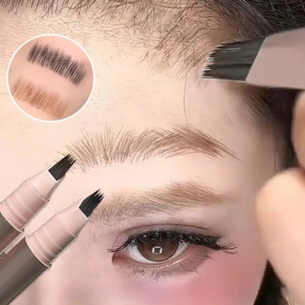 New Multi Fork Tip Liquid Eyebrow Pen 4D Texture Long Lasting Eyebrow Mascara Precise Tip Waterproof Eyebrow Pen Cosmetics