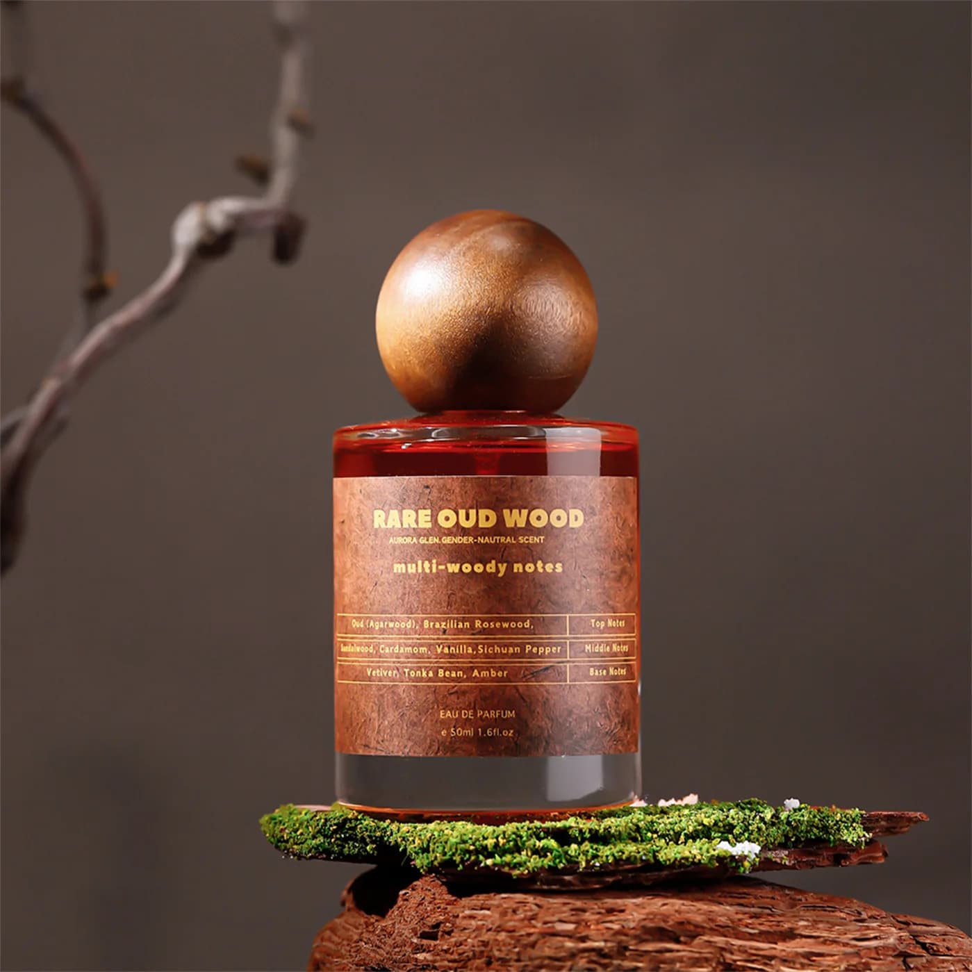 Woody Scent Profumo da uomo in legno di sandalo di cedro EDP a lunga durata 50ml per affari Appuntamenti quotidiani Profumo con aroma di legno naturale