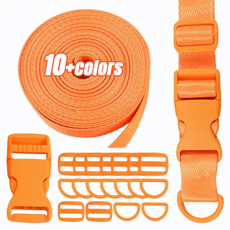 2/5/10/20 Set 20/25mm Collare per cani Cintura Fastex Fibbia Borsa Cinghia in nylon Webbbing Chiusura Fibbie a sgancio in plastica Moschettone laterale Clip