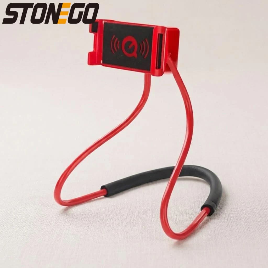 Supporto Universale per Telefono Cellulare Regolabile con Rotazione a 360 Gradi, Asta Estensibile per Selfie da Appendere al Collo