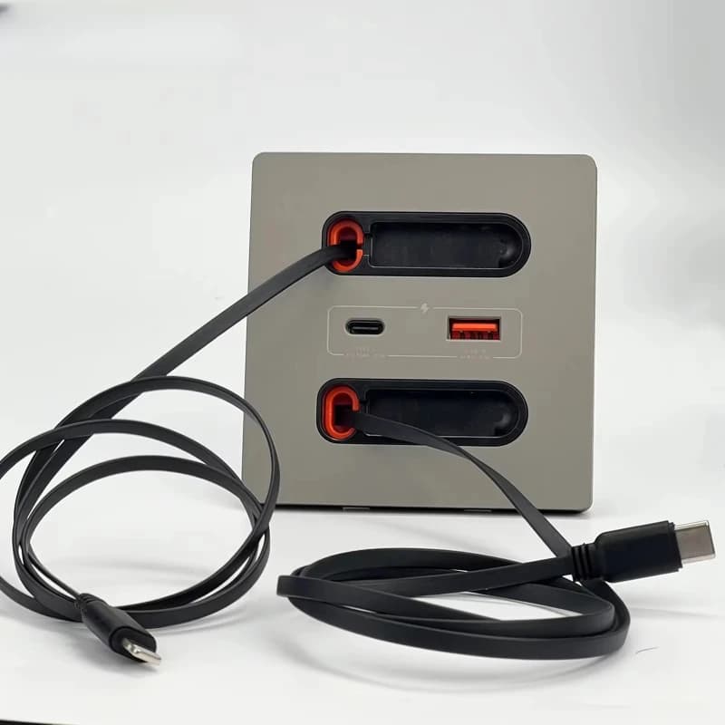 Nuova Presa Universale Intelligente Type-C con Cavo di Ricarica Retrattile, Presa di Ricarica per Telefono Cellulare, Spina Elettrica in Plastica