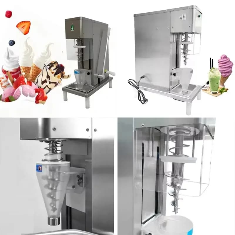 2026 Hot！ EJIN Adjustable Speed Ice Cream Blender Mixer Heavy Immersion Hand Held Fruit Nuts Yogurts Frozen Mixing