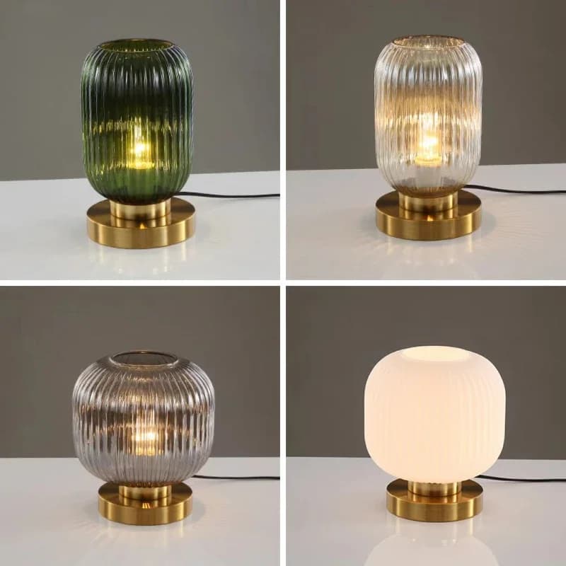 Modern Table Lamps in Nordic Glass Bedroom Bedside Table Night Light Studio Office Decoration Reading Home Light LED Living Room Desk