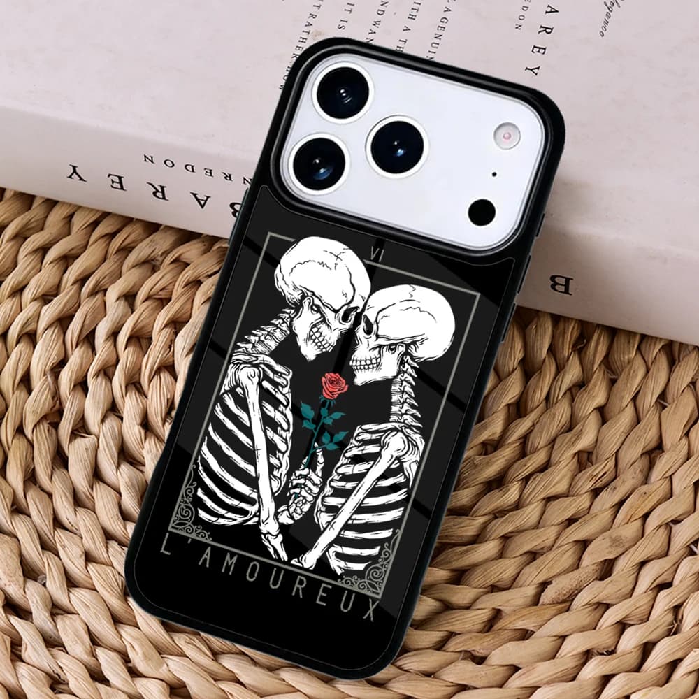 Cover Morbida per Telefono con Carta dei Tarocchi 'The Lovers VI' Compatibile con Caricatore Wireless Magsafe per iPhone 17 Pro Max 16 14 13 12 11 15 Air