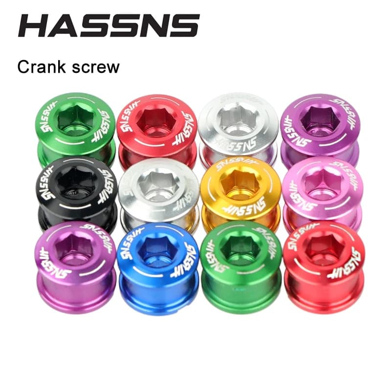 HASSNS Bulloni per Corona 5 Pezzi Guarnitura Integrata Viti per Ruota di Catena Mtb Manovelle Monoplate Piastra Dentale per Bicicletta 6.5mm Mountain Bike