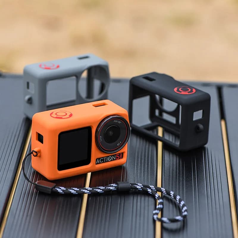 Silicone Protective Case for camera DJI Osmo Action 5 Pro Full Protective Case with rubber protection for anti-scratch lens cover