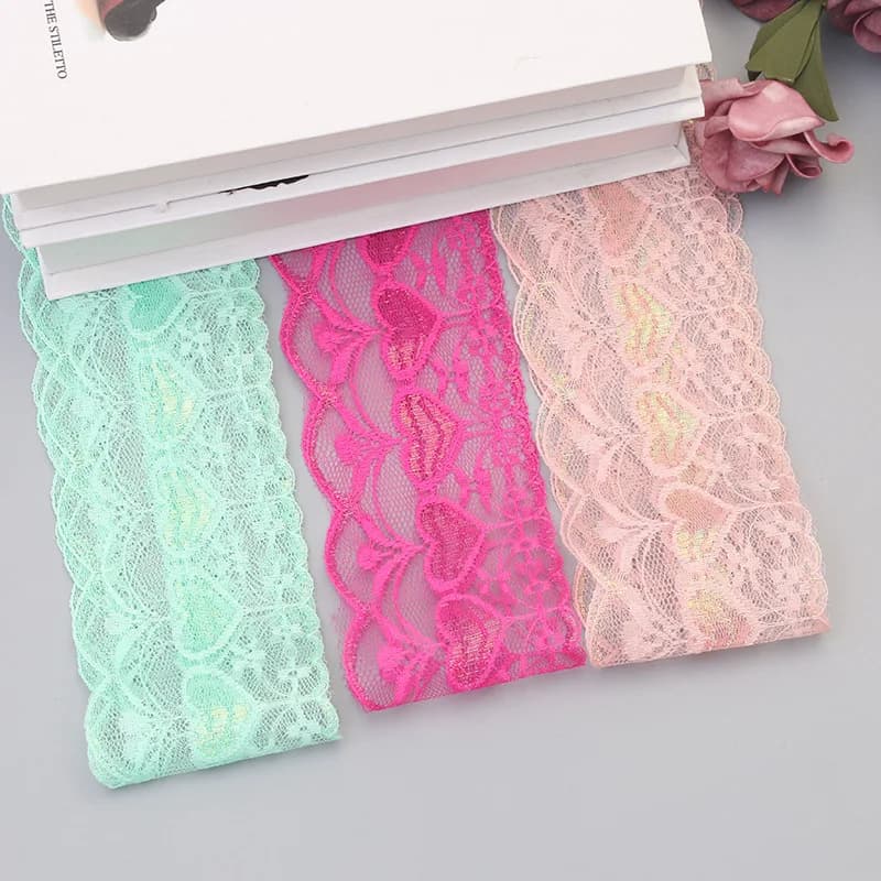 7.5CM wide hollow colorful gold silk lace curtain lace DIY accessories