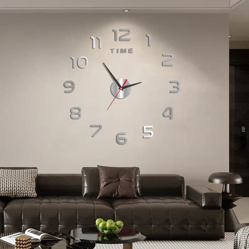 Glow in Dark Wall Clock Silent Decorative Clock for Bedroom Living Room Home Office DIY Wall Art Decor Room Accent Clock Kit