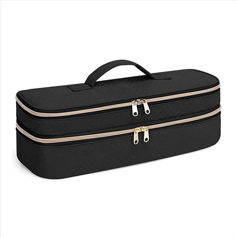 Custodia da trasporto Asciugacapelli/Volumizzatore/Styler, Borsa portaoggetti isolata per strumenti per capelli Organizzatore per parrucchiere con divisori Durevole