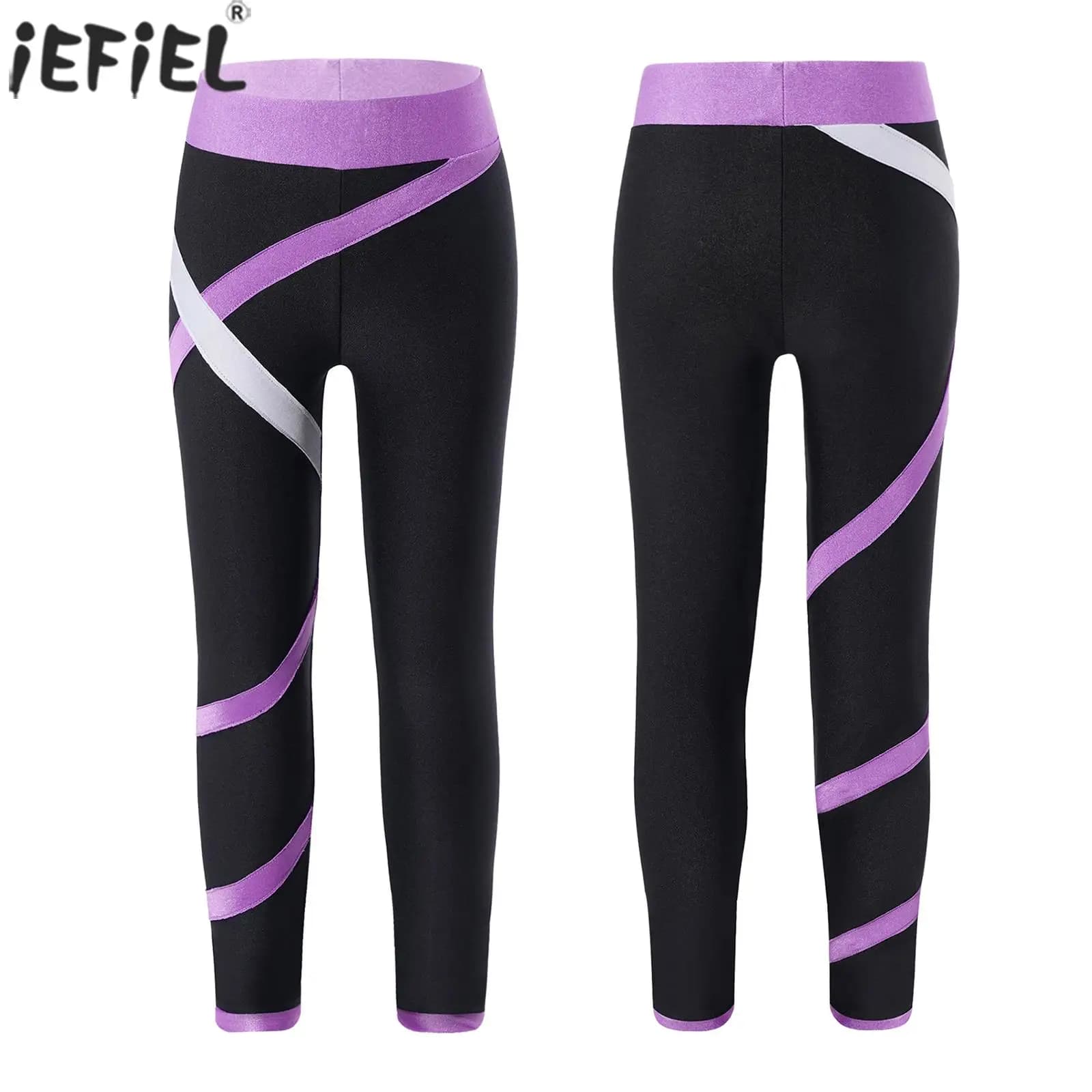 Figure skating trousers for girl, elasticized, skinny, training, dance leggings, training, practice, sports pants, sportswear