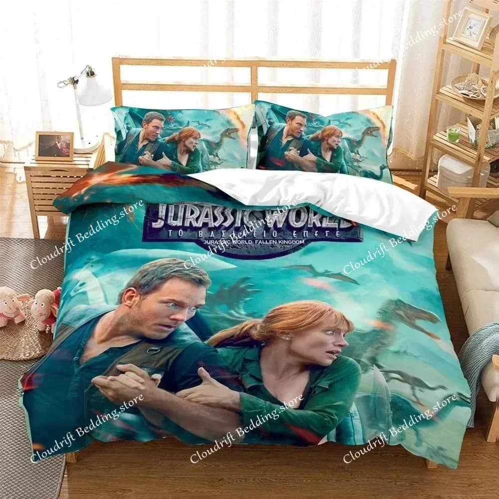 3D Print Jurassic Dinosaur Bedding Set Boys Girls Twin Queen Size Duvet Cover Pillowcase Bed Boys Adult Home Textileextile026