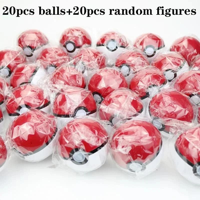 20/pcs Pokemon PokBalls Action Figure giocattolo palline da 7 cm + 20 pezzi figura Casuale Mini Pokemon All'interno Figure giocattolo per il regalo dei bambini