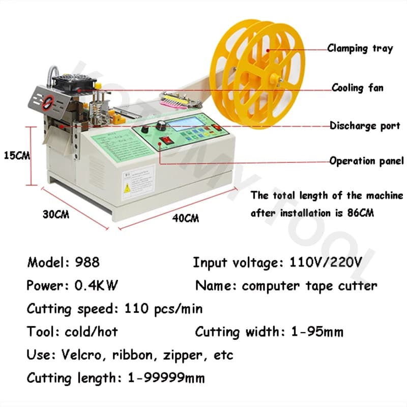 Automatic Hot And Cold Tape Cutting Machine Cloth Belt Machine Zipper Velcro Automatic Ribbon Machine