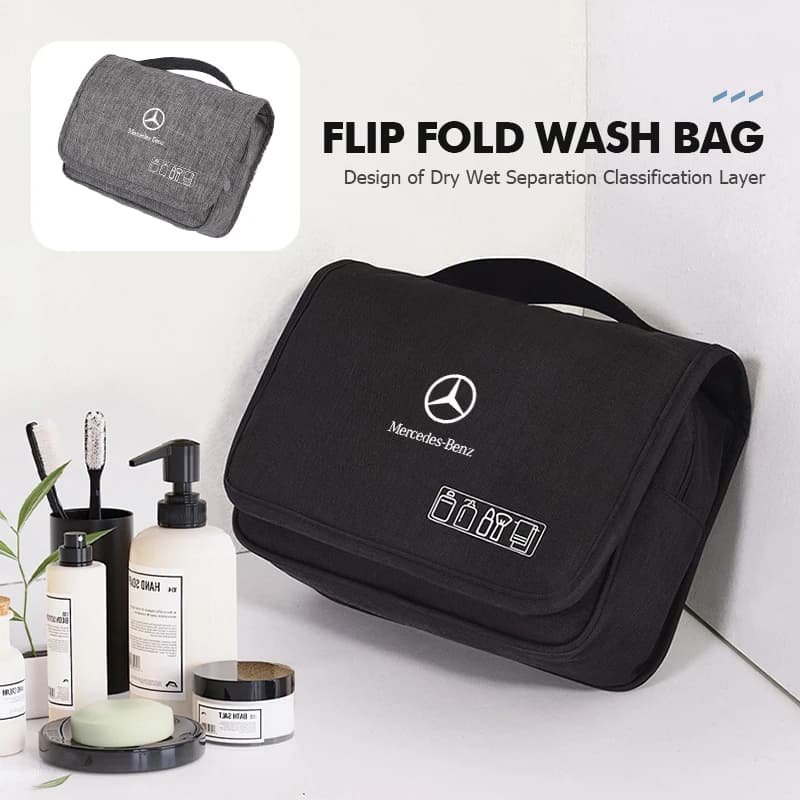 Hanging Cosmetic Bag Travel Toiletry Wash Make Up Storage Pouch For Mercedes Benz W211 W124 W176 W177 C180 C200 C260 C300 GLC