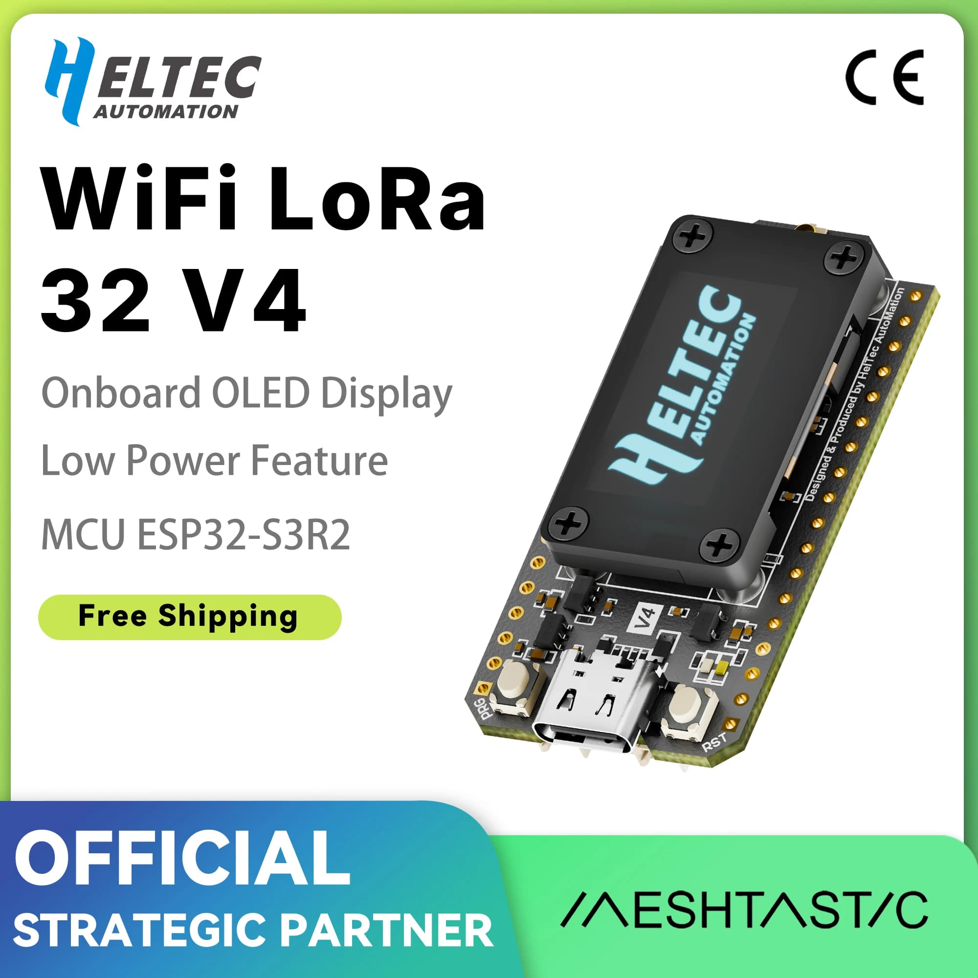 Heltec LoRa32 V4 ESP32 SX1262 LoRa Development Board With GPS And 0.96 Inch OLED Solar Powered For Arduino IoT Mesh Network