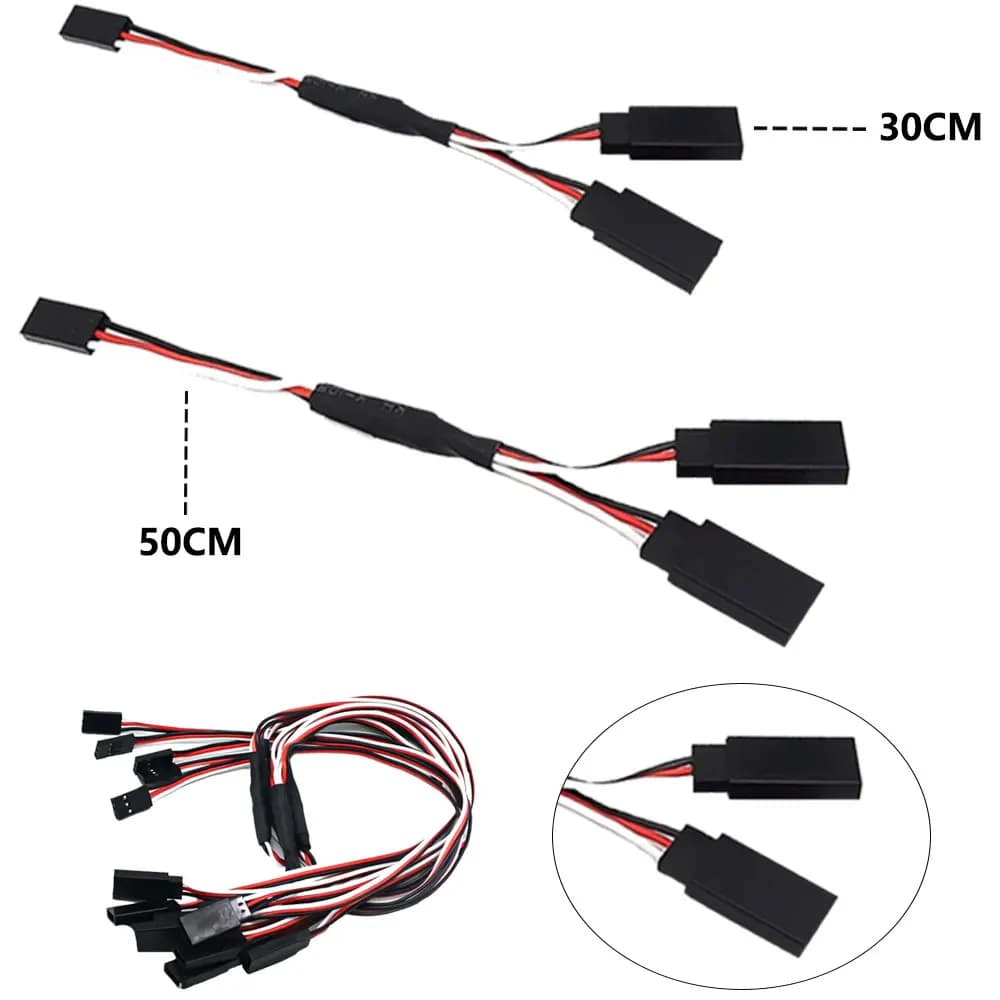 Cavo di prolunga servo RC 5/8/10 pz 300mm 500mm JR Futaba per aereo, auto, barca RC