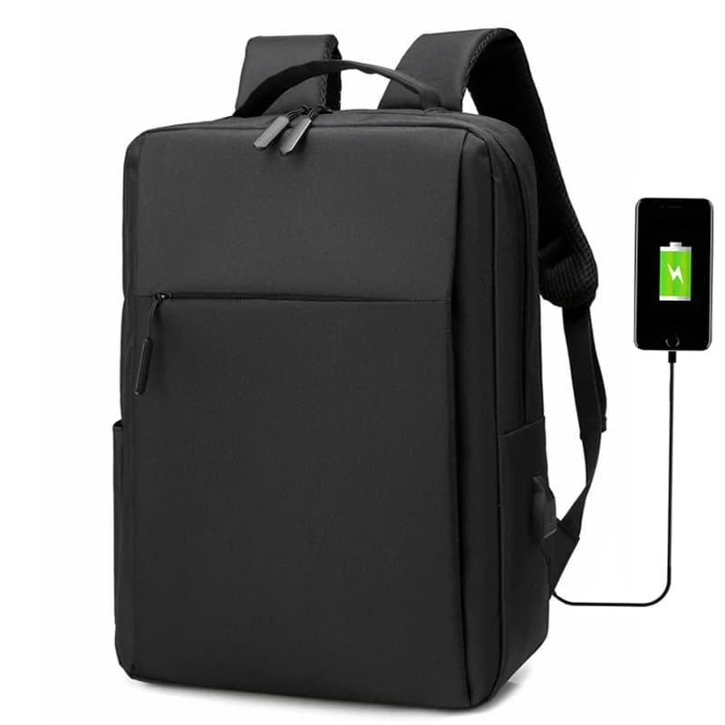 Zaino da uomo per laptop da 15,6 pollici Zaino da viaggio in nylon per laptop maschile Zaino da scuola per computer con ricarica USB Borsa impermeabile per uomo