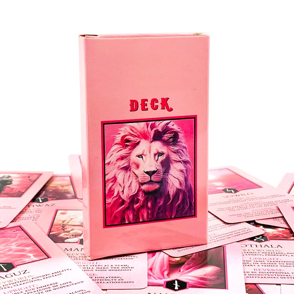 Carte Oracolo rosa per la guida nelle relazioni e la divinazione - Significati delle rune Elder Futhark, perfette per la guida spirituale