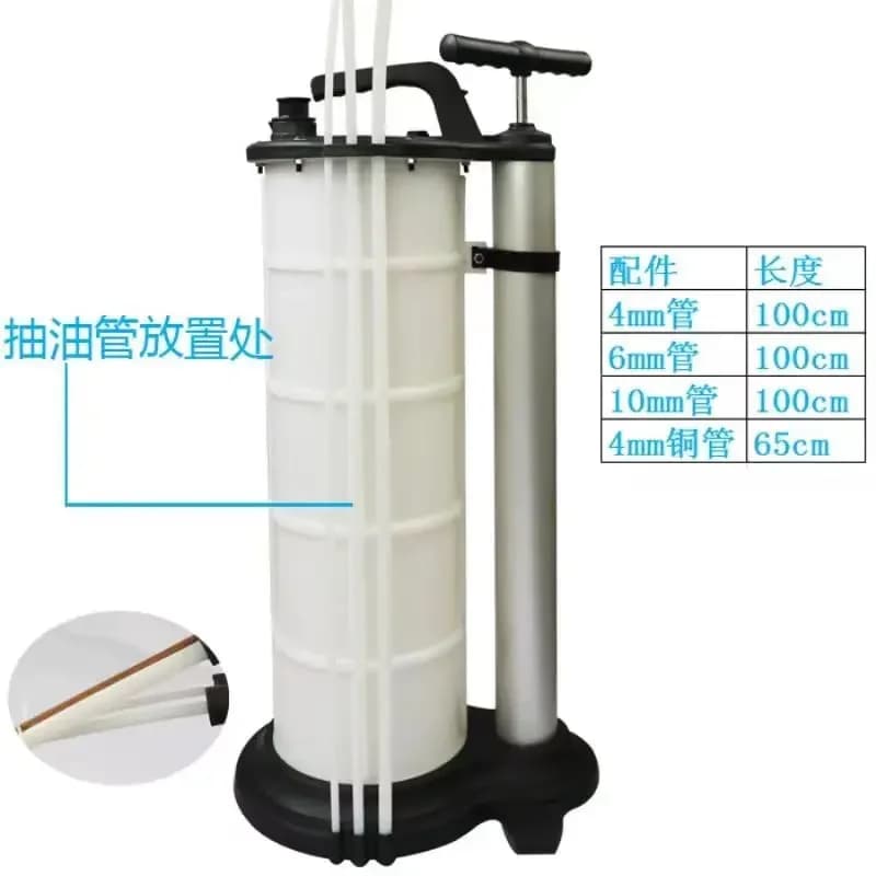 Pompa Estrattore Olio/Fluido Portatile 7L/9L Manuale/Pneumatica per Auto, Camion, Barca - Trasferimento Olio, Aspirazione Carburante, Cambio e Rimozione