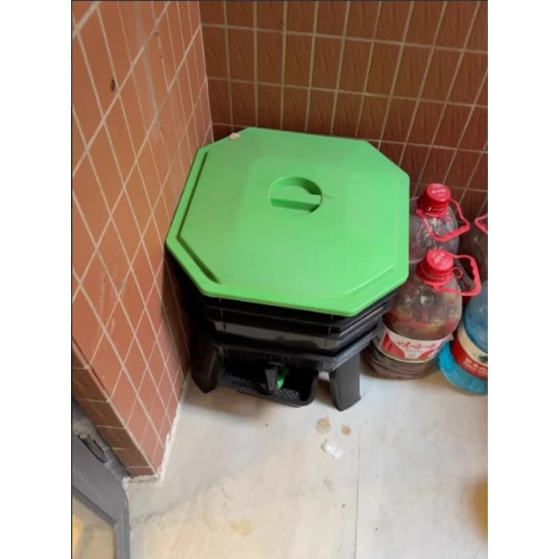 Multi-Layer Compost Bucket Thickened Earthworm Breeding Box Outdoor Food Waste Fermentation Bin