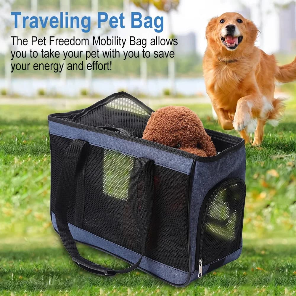 Dog Carrier Bag Soft Side Backpack Cat Pet Carriers Dog Travel Bags Collapsible Travel Pet Outing Bag