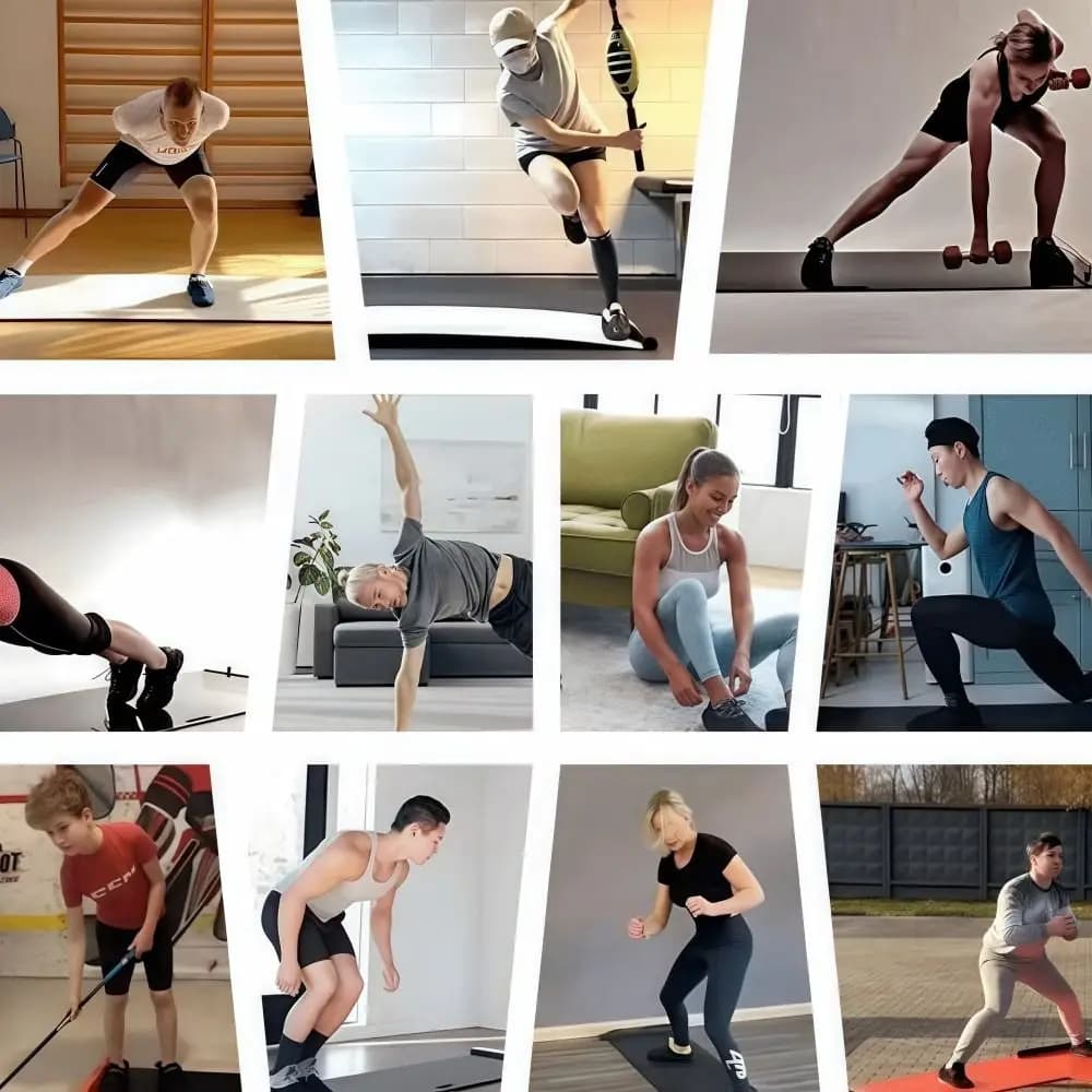 New set complete fitness mat for ski exercise aerobic exercise mat training for smooth legs multifunctional slim legs fitness yoga ski mat at home