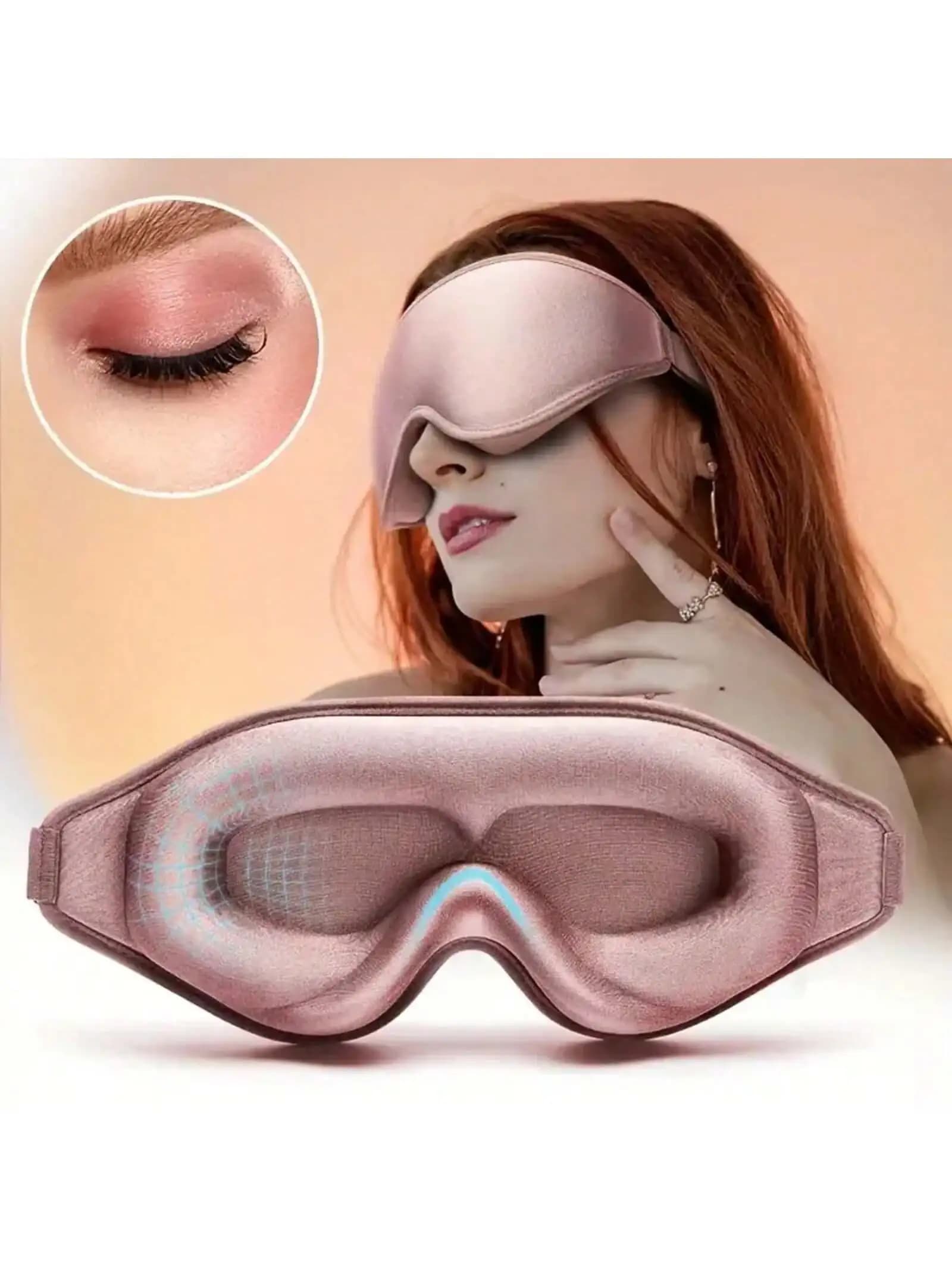 Super soft 3D Silk Sleep Mask, suitable for both men and women, ideal for both travel and home use.