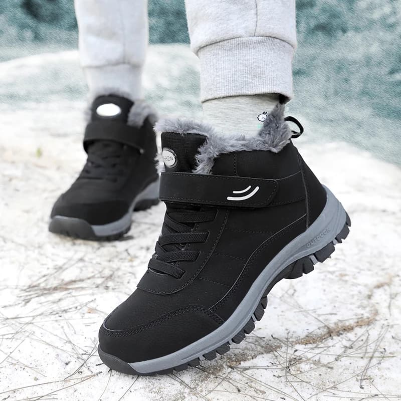 Stivale invernale da uomo in pelle confortevole di marca unisex caldo stivaletto da neve addensato pantofola antiscivolo di sicurezza stivale con piattaforma australiana